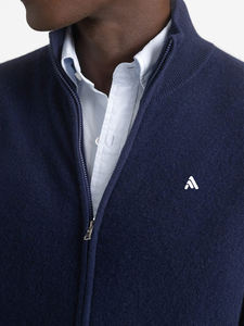 Suéter Casual de Punto para Hombre, con Cierre Frontal, 100% Algodón, Delgado, para Invierno, con Logotipo Personalizado OEM - Product Image 4