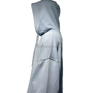 Sudadera con capucha bordada con lazo de algodón de 380gsm para hombre, polea de moda de talla grande, informal, moda de calle europea americana Boxy Y2K - Product Image 3