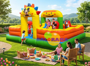 Parque Infantil Inflable de PVC Balorama y Brincolín de Jardín Mini 5x5x2.5m Modelo 90101 para Edades de 5 a 13 Años, 2 Años de Garantía, Hecho en Estambul - Product Image 1