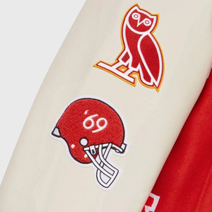 Men's Oversize Varsity Baseball Jacket Canvas Stand Collar Windproof Eco-Friendly Custom OEM - Product Image 5