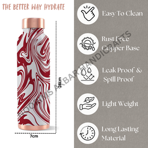 Elegante Botella de Agua de Cobre Puro de 950 ml, Resistente a la Corrosión, Duradera, a Prueba de Fugas, para Beber Directamente, Ecológica, Exportador de Artículos para Beber - Product Image 2