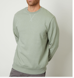 Sudadera de cuello redondo con cremallera de cuarto de gran tamaño de algodón de lana de calidad Sudadera de cuello redondo Vintage con logotipo bordado personalizado OEM para hombre - Product Image 4