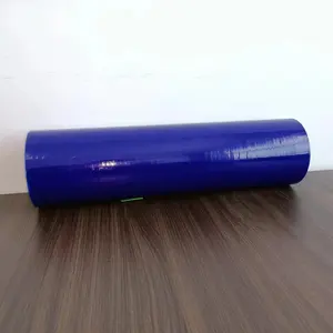 3 mil Blue Self-Adhesive Plastic Film Protector paint and construction site Sticky Floor Protective Film Roll