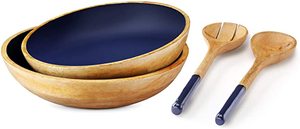 Ensaladera grande reutilizable hecha a mano al por mayor de alta calidad, cuenco para servir frutas, masa de madera tejida para el hogar altamente duradera - Product Image 3