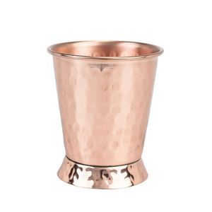 Gobelets à julep en cuivre fabriqués avec précision, assurant des bords lisses et une prise en main confortable lors de la présentation élégante des boissons. - Product Image 1
