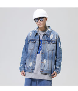 แจ็กเก็ตยีนส์สำหรับผู้ชายแจ็กเก็ตยีนส์วินเทจซักได้ออกแบบมาสำหรับปากีสถาน - Product Image 2