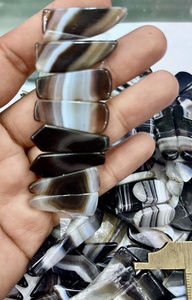 หินอาเกต Sardonyx ทรงหลวม,หินสีดำสำหรับทำอัญมณีโมราขายส่ง - Product Image 5
