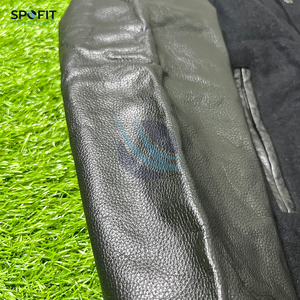 Chaquetas Varsity Personalizadas al por Mayor para Hombre, Chaqueta Deportiva Informal Lisa con Mangas de Cuero, Chaqueta Universitaria de Color Sólido para Hombre - Product Image 5