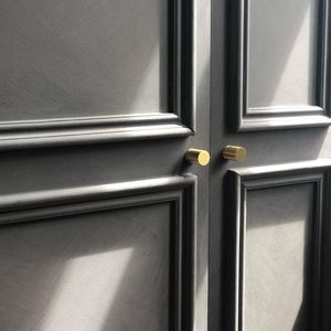 Newest curved cylinder <b>pull</b> brass <b>door</b> knobs for home dresser <b>door</b> cabinet furniture decorative kitchen wardrobe <b>handle</b> knobs - Product Image 5