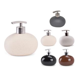 DISTRIBUTEUR DE SAVON EN CÉRAMIQUE PIERRE BEIGE « MANALI » - Product Image 1