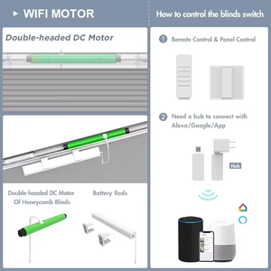Los mejores fabricantes Honeycomb Motorized Control Cellular French Window Blinders Electric Retractable Shade - Product Image 2