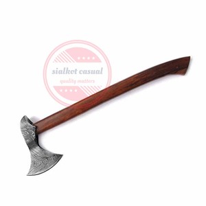 Hachas de Damasco de alta calidad con mango de madera hecho a mano, hacha de acero para exteriores al por mayor - Product Image 5