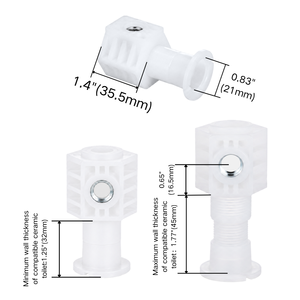 Kit de fixation latérale pour toilettes suspendues, pour 39427000, matériel de montage de remplacement avec manchons, vis et clé Allen - Product Image 4
