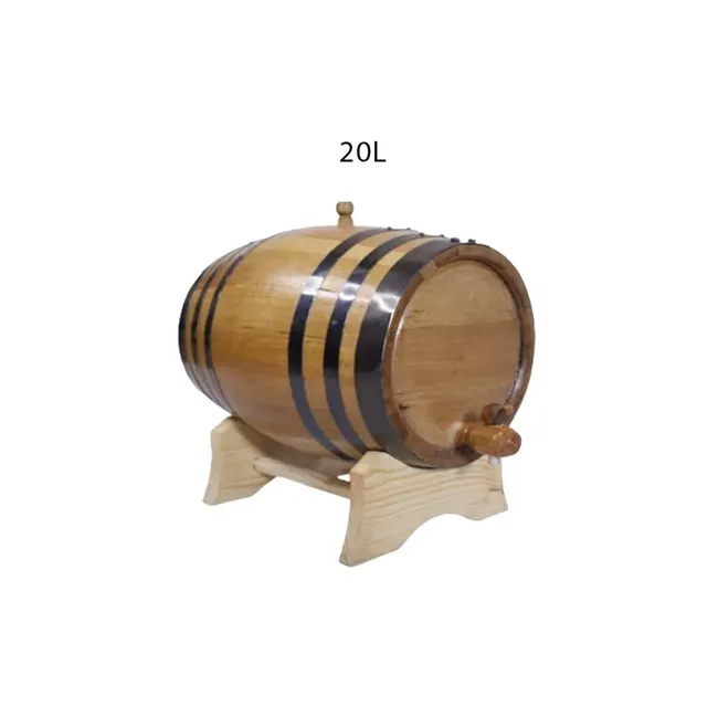 Best Wooden With Black Rim Ring Lacquer Finish 20 Liter Tequila Barrel Available At Cheapest Price