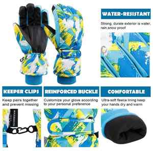 Guantes de Esquí y Snowboard para Hombre Rabixo de Alta Calidad, Aislantes, Impermeables, de Cuero Personalizado con Calefacción - Product Image 2