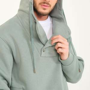 Survêtement vert sauge clair hommes sweat à capuche lourd et pantalon de survêtement ensemble deux pièces tenue décontracté Streetwear Sportswear Gym - Product Image 3