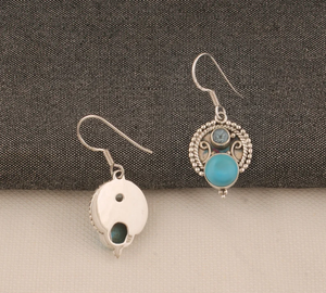 Pendientes de Topacio azul turquesa de alta calidad, Plata de Ley 925, fábrica de piedras preciosas hechas a mano, regalo de joyería al por mayor - Product Image 2