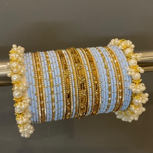 Novedad 2025, Conjuntos de Chudiyan Hechos a Mano con Material Metálico, Conjuntos de Churiyan Punjabi de Venta Caliente, Brazaletes para Bodas y Fiestas - Product Image 4