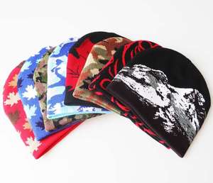 Bonnet sans bord à motif jacquard Tuque sur mesure sans manchette Chapeaux d'hiver à motif animal - Product Image 6