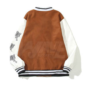 Chaqueta Letterman de Algodón/Lana de Primera Calidad para Hombre, Logotipo Frontal, Tejido Transpirable, Tallas Personalizables, Servicio OEM para Ropa de Invierno - Product Image 2