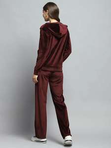 Custom Women Winter Vintage Pattern <b>Velour</b> <b>Tracksuit</b> Hooded Zip-Up Jacket Pants Two-Piece Casual for Sports Set for Wholesale - Product Image 4