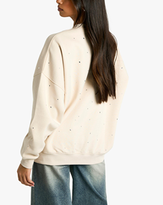 OEM Sweat Femme Logo Haute Qualité Automne et Hiver Pull Décontracté 100% Coton Polaire Hiver Sweatshirts 2025 - Product Image 5