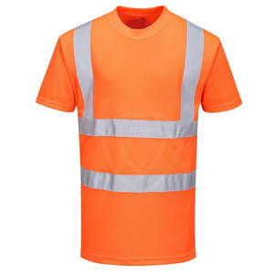 Camiseta de poliéster transpirable de alta visibilidad al mejor precio, ropa de trabajo al por mayor para trabajadores de la construcción - Product Image 1