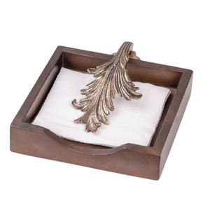 ที่ใส่กระดาษเช็ดปากสำหรับตกแต่งโต๊ะและทิชชูแบบทันสมัยพร้อมแผ่นโลหะเคลือบสีทองสำหรับใช้ในบ้านและโรงแรม - Product Image 5