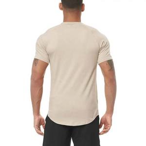 Camisetas de cuello redondo para hombre hechas a medida de alta calidad, ropa de verano, estilo callejero, bordado impreso, algodón sólido, precio barato, sólido - Product Image 5