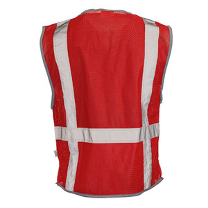 Chaleco de Seguridad Reflectante de Alta Visibilidad para Trabajadores de la Construcción, con Múltiples Bolsillos y Cremallera - Product Image 3