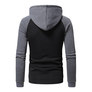 เสื้อฮู้ดโอเวอร์ไซส์ผ้าฝ้ายสำหรับผู้ชาย, เสื้อฮู้ดโอเวอร์ไซส์ผ้าคอตตอนแขนแร็กแลนแบบผูกเชือกย้อมสีล้วนสำหรับฤดูหนาว - Product Image 2