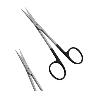 Tijeras manuales de alta calidad para Iris, juego de instrumentos de acero inoxidable quirúrgico curvo largo de 114mm con certificado CE para cirugía General - Product Image 1