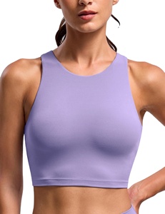 Camiseta sin mangas básica de canalé con impresión de logotipo personalizado de secado rápido, camisetas cortas de verano para mujer - Product Image 4