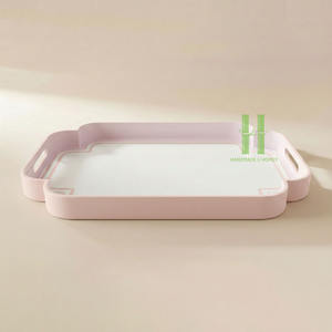 Plateau de service rond en bambou laqué de haute qualité, écologique, imprimé sur mesure, style bohème, pour cadeaux, décoratif, en provenance du Vietnam - Product Image 6