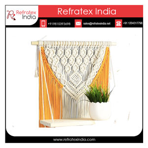 Jaune Blanc Macramé Étagère Suspendue - Product Image 3