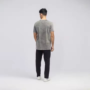 OEM diseño personalizado de manga corta en relieve Unisex camisetas 100% algodón de gran tamaño hombro caído transpirable ajuste logotipo personalizado - Product Image 3