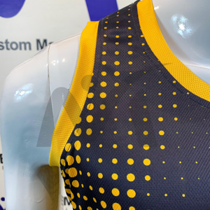 Recién llegado, camisetas de baloncesto de Color amarillo marino, impresión por sublimación personalizada, tela de poliéster transpirable, Camiseta deportiva de talla grande - Product Image 5