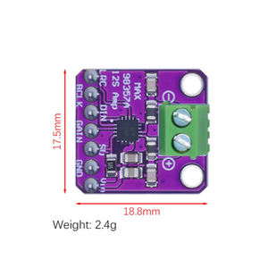 وحدة واجهة مكبر صوت من الفئة D بقوة 2S 3W مع وحدة فك تشفير DAC طراز Max98357 ولوحة صوت بدون فلتر لـ Raspberry <span class=keywords><strong>Pi</strong></span> و Esp32 - Product Image 3