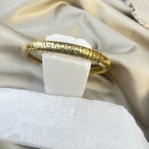 Brazalete de hoja Bohemia hecho a mano para mujer, brazalete de latón de 15mm para ocasiones de boda o aniversario - Product Image 1