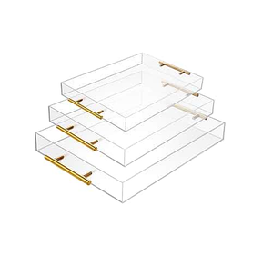 ถาดอะคริลิคใสหรูหราถาดเสิร์ฟอเนกประสงค์แบบกำหนดเอง - Product Image 6