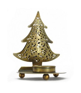 Dernier modèle de lampe à thé de Noël en métal et laiton Support votif Fer de haute qualité Logo personnalisable Décoration intérieure Utilisation de bougies Vente en gros - Product Image 1