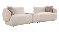 Ensemble de canapés rembourrés modernes, élégants et confortables, couleurs personnalisables, design durable, pieds en bois, pour intérieurs de maison, appartement, entrepôt