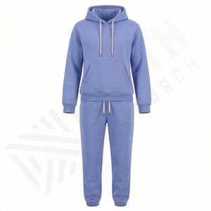 Conjunto Deportivo de Invierno Personalizado 2025, Traje de Dos Piezas para Gimnasio, Ejercicio, Chándal para Mujer, Cuello Alto, Informal, para Correr, 100% Algodón - Product Image 1