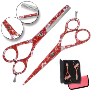 Ciseaux de coupe de cheveux professionnels de 6 pouces à la japonaise Beauté Barber Lame droite en acier inoxydable avec pointe pointue - Product Image 3