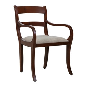 Chaise à accoudoirs en bois de teck antique brun foncé Meubles de canapé de salon élégants - Product Image 6