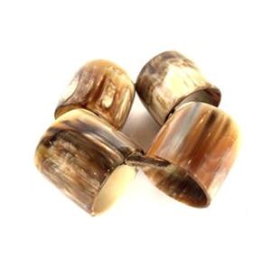 Anneaux de porte-serviettes de Table à manger élégants en corne de buffle pour rond de serviette en bois personnalisé Vaisselle Produit antique pour la maison - Product Image 4