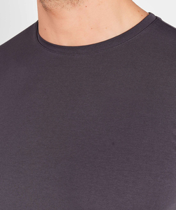 Soldes d'été T-shirt à manches longues pour homme en pur coton personnalisé Respirant Col rond Tissu tricoté Impression sérigraphique unie - Product Image 4