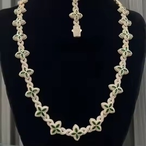 Chaîne à maillons cubains de luxe Miami entièrement glacé D VVS clouté testeur de diamants vérifier les colliers de mode Moissanite - Product Image 1