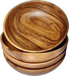 Tazón de Madera de Venta Caliente para Decoración de Mesa de Hogar y Hotel, Uso en Comedor, para Servir Ensaladas y Frutas, Tazón de Madera con Soporte - Product Image 2
