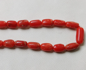 Hilo de 16 pulgadas, cuentas de forma ovalada de Coral rojo Natural, cuentas pulidas lisas, cuentas sueltas de piedras preciosas, fabricación de joyas S039 - Product Image 4